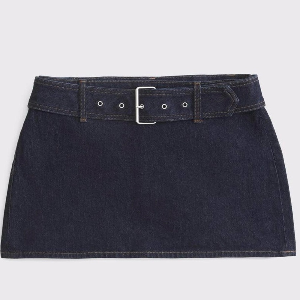 Classic Black Denim Skirt